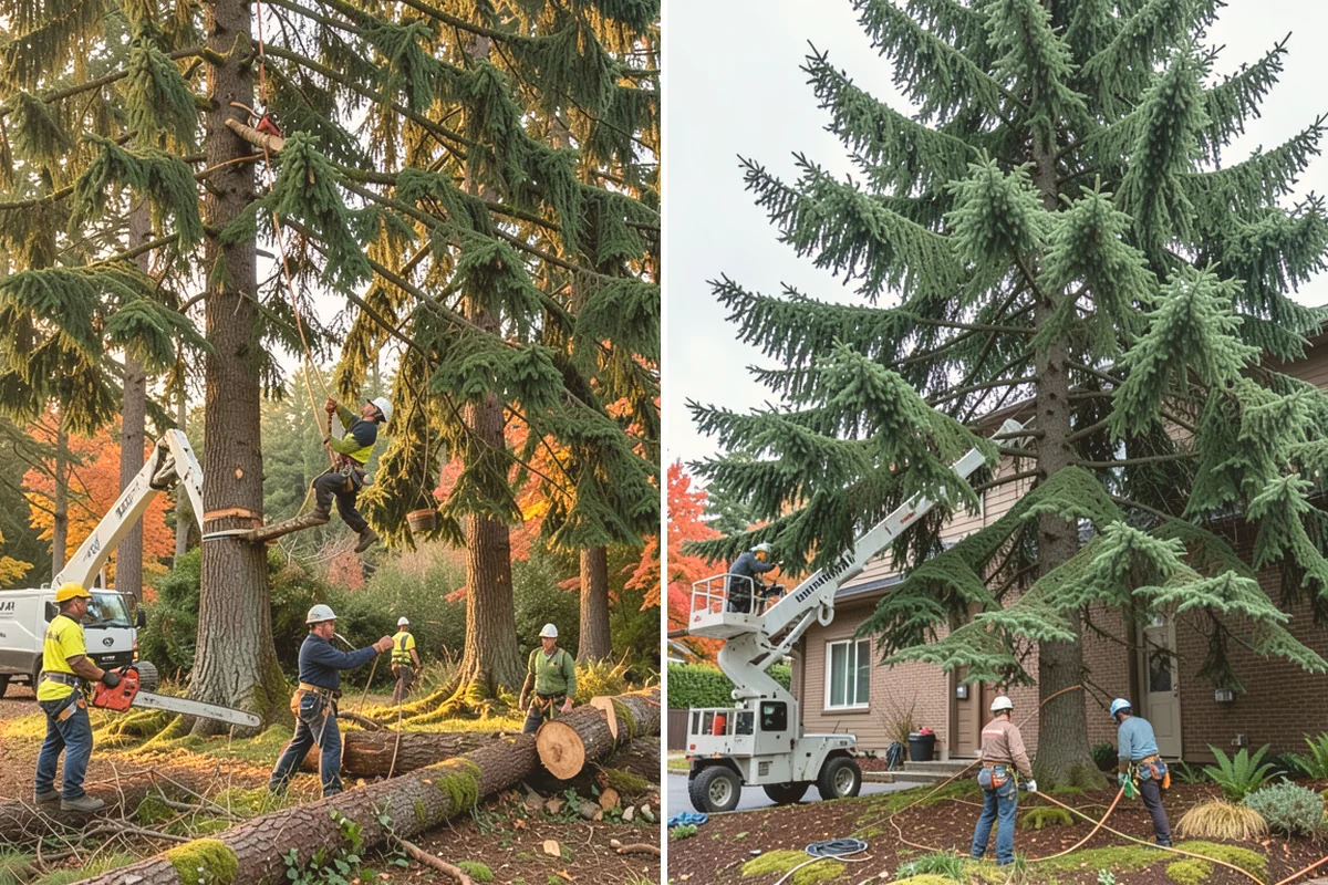 Tree dismantling / sectional removal in Kirkland, King County, WA - On-site assessment and hazard evaluation