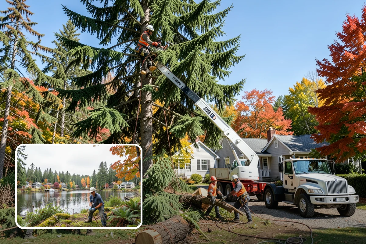 Tree dismantling / sectional removal in La Conner, Skagit County, WA - Removes safety hazards and reduces liability