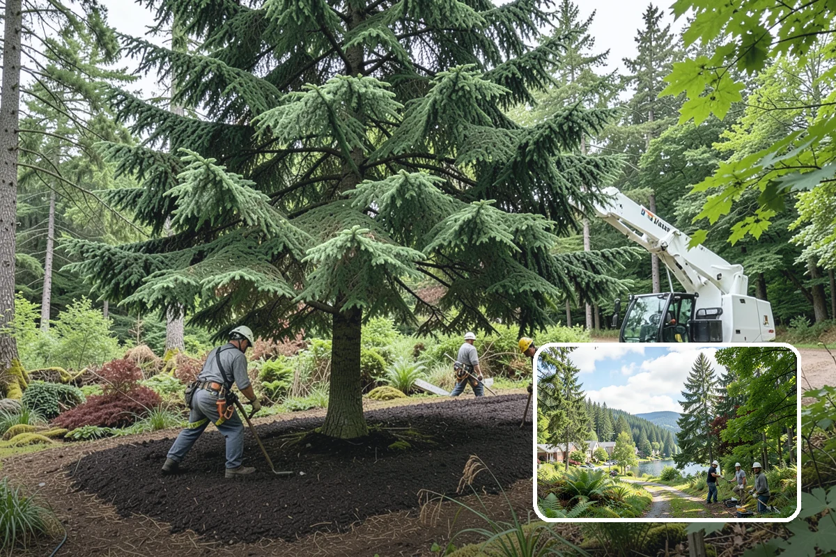 Tree dismantling / sectional removal in Lake Forest Park, King County, WA - Removes safety hazards and reduces liability