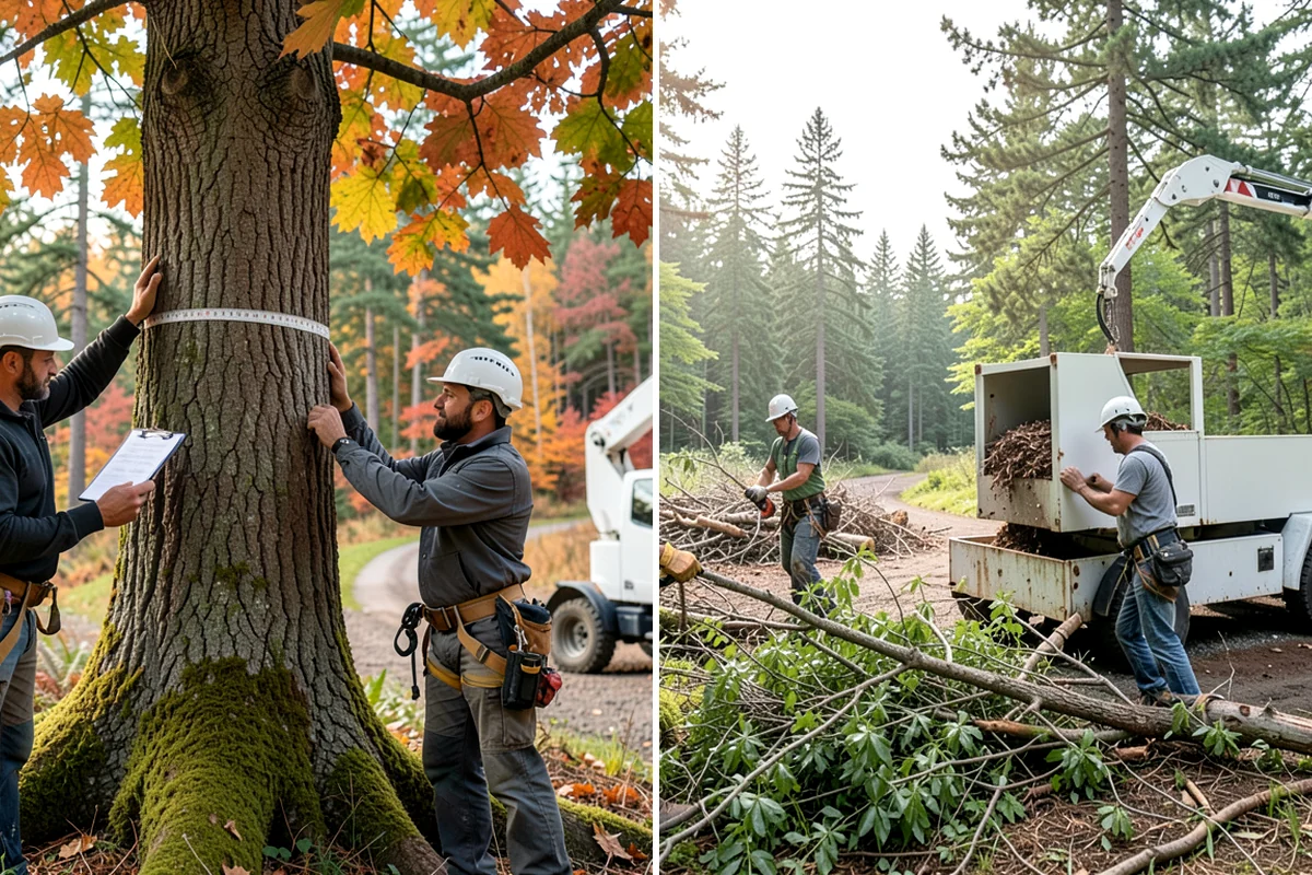 Tree dismantling / sectional removal in Lake Forest Park, King County, WA - On-site assessment and hazard evaluation