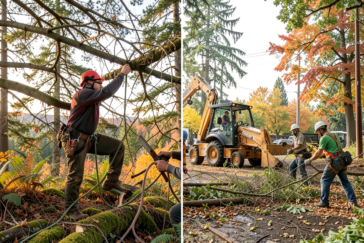 Tree dismantling / sectional removal in Lakewood, Pierce County, WA - On-site assessment and hazard evaluation