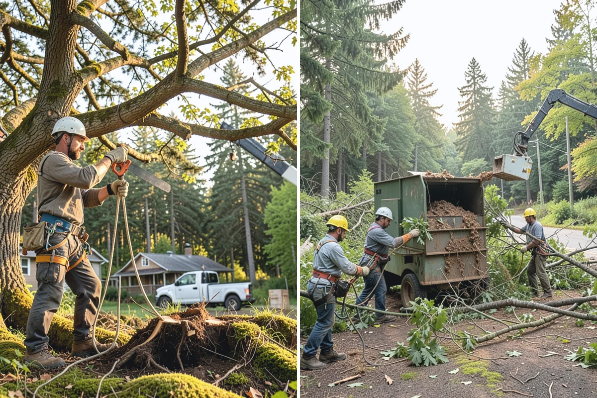 Tree dismantling / sectional removal in Marysville, Snohomish County, WA - On-site assessment and hazard evaluation