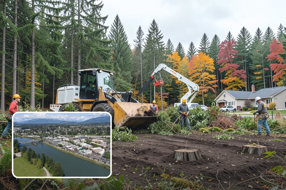 Tree dismantling / sectional removal in Mount Vernon, Skagit County, WA - Removes safety hazards and reduces liability