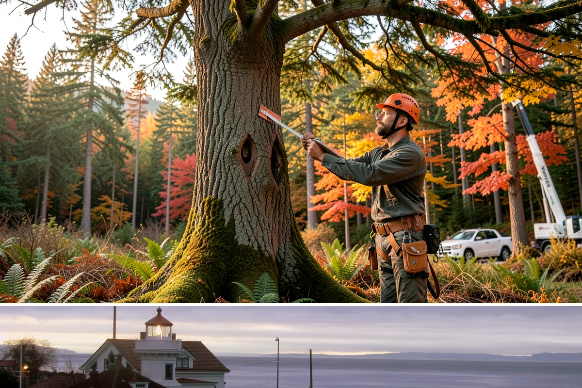 Tree dismantling / sectional removal in Mukilteo, Snohomish County, WA - Work can proceed year-round in the Puget Sound climate but may require extra safety precautions for hidden decay during wet...