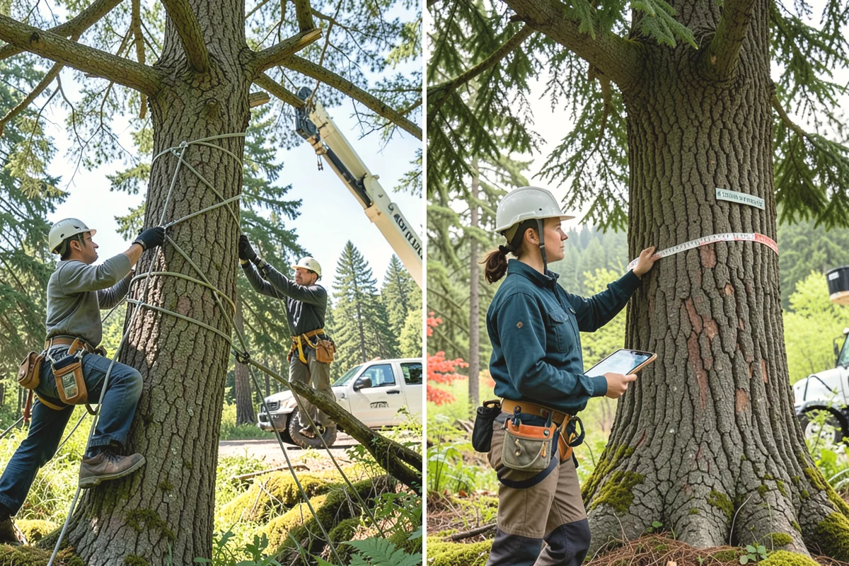 Tree dismantling / sectional removal in Oak Harbor, Island County, WA - On-site assessment and hazard evaluation