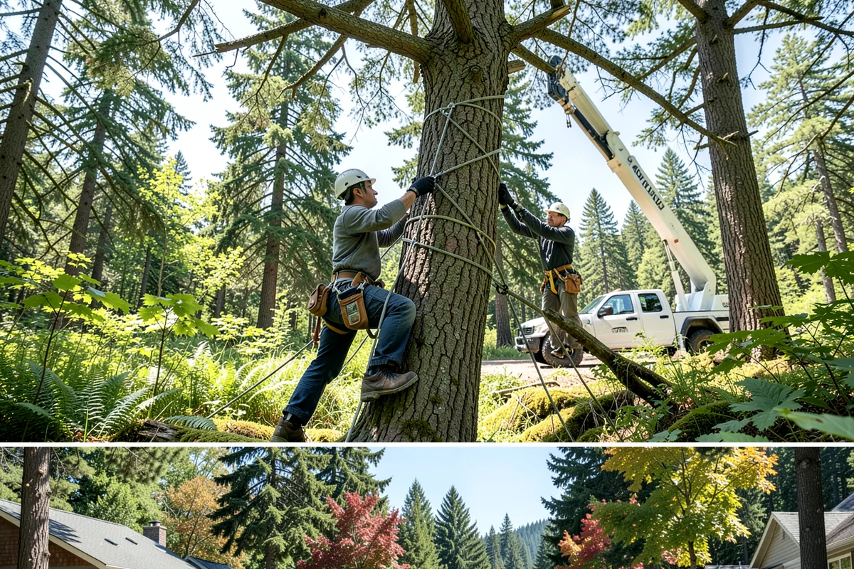 Tree dismantling / sectional removal in Orting, Pierce County, WA - Work can proceed year-round in the Puget Sound climate but may require extra safety precautions for hidden decay during wet...