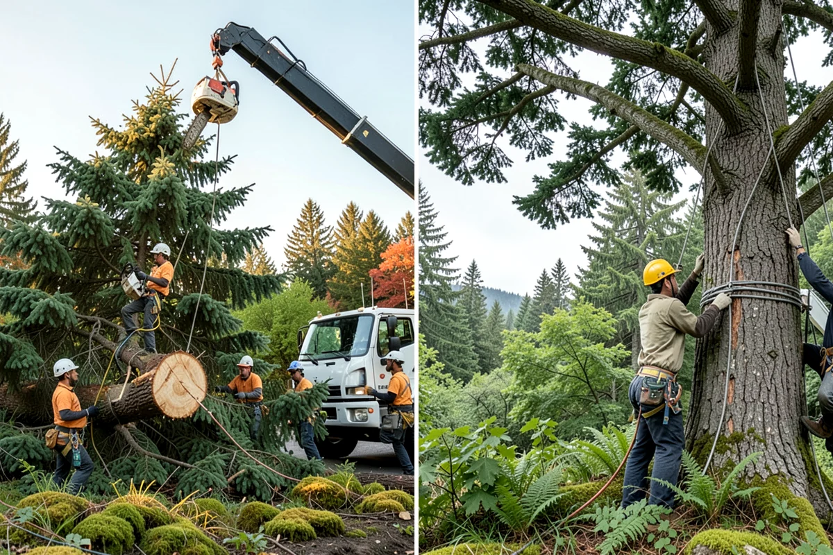 Tree dismantling / sectional removal in Puyallup, Pierce County, WA - On-site assessment and hazard evaluation