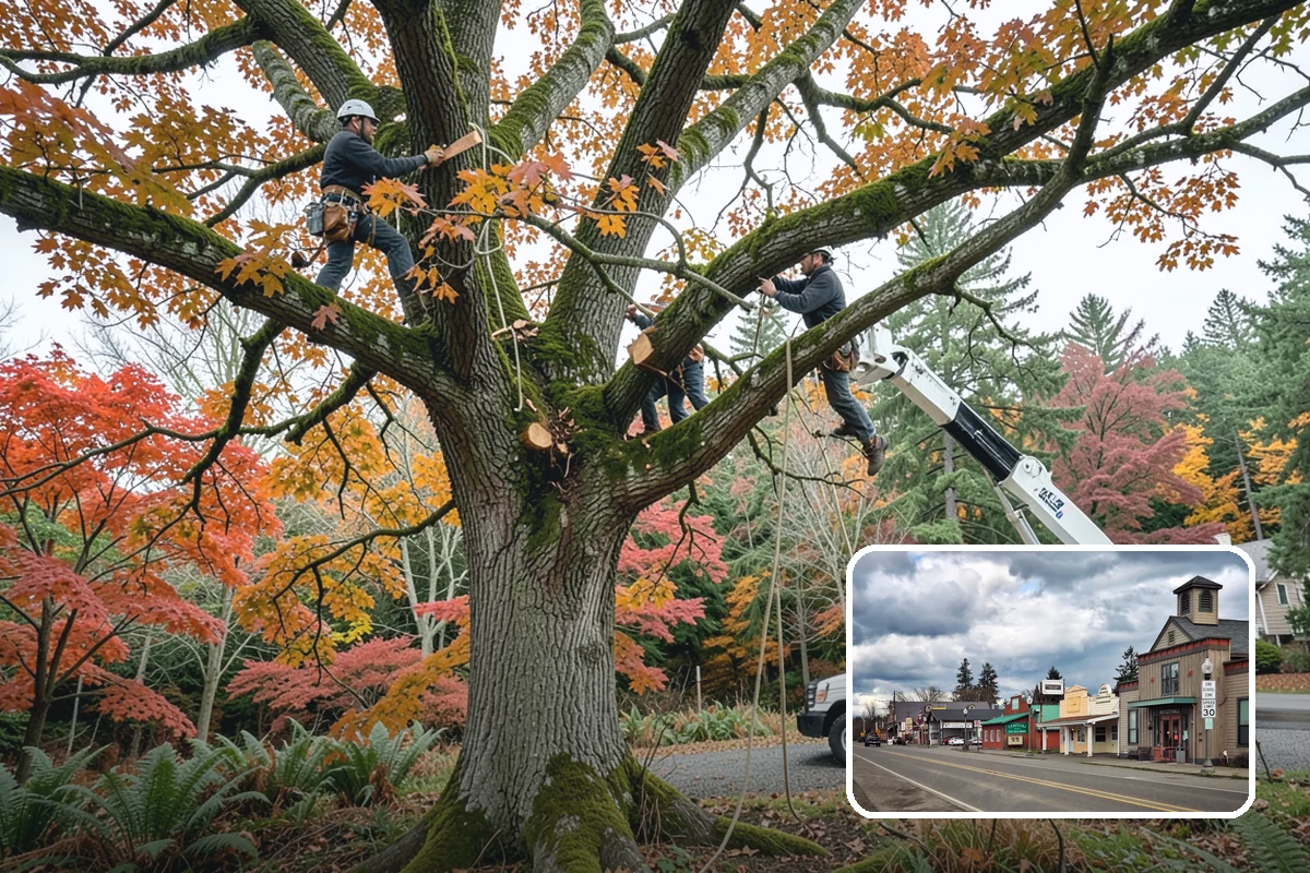 Tree dismantling / sectional removal in Roy, Pierce County, WA - Removes safety hazards and reduces liability