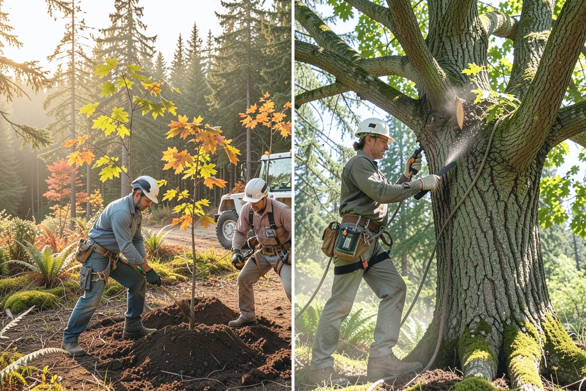 Tree dismantling / sectional removal in Roy, Pierce County, WA - On-site assessment and hazard evaluation