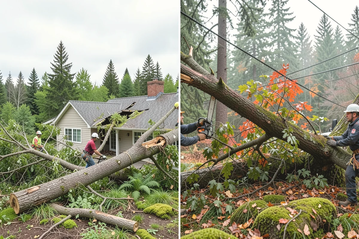 Tree dismantling / sectional removal in Ruston, Pierce County, WA - On-site assessment and hazard evaluation