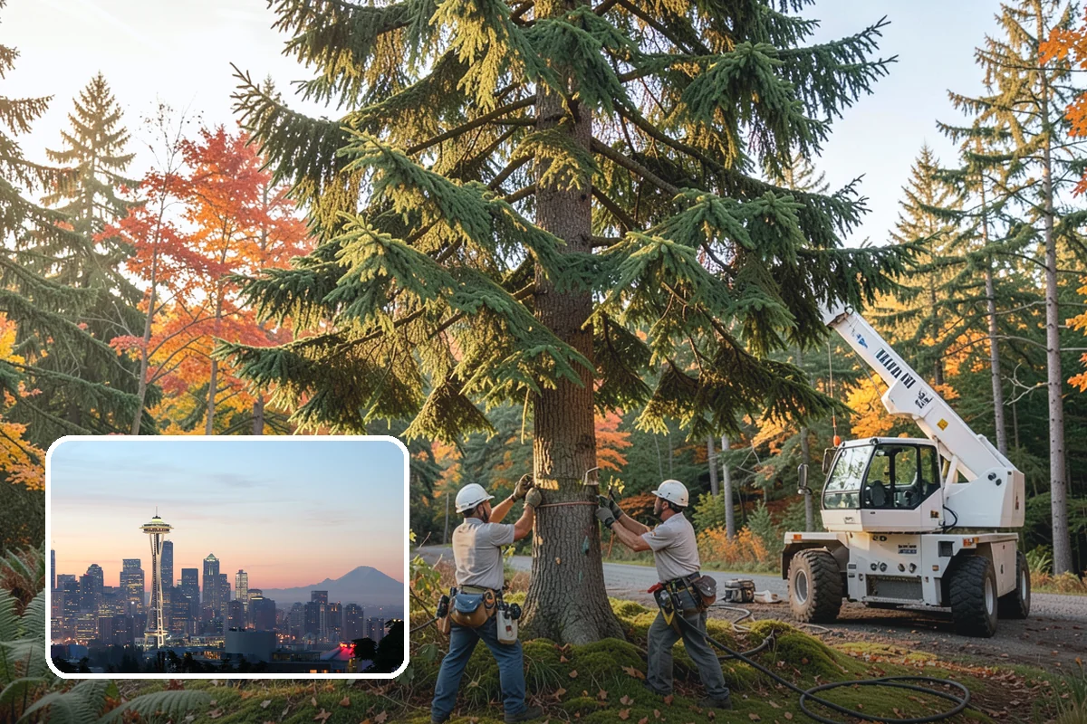Tree dismantling / sectional removal in Seattle, King County, WA - Removes safety hazards and reduces liability