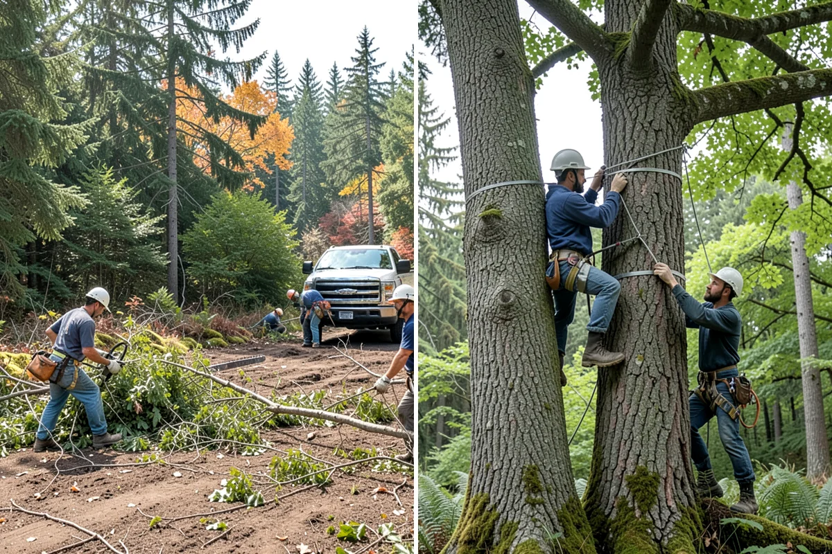 Tree dismantling / sectional removal in Seattle, King County, WA - On-site assessment and hazard evaluation