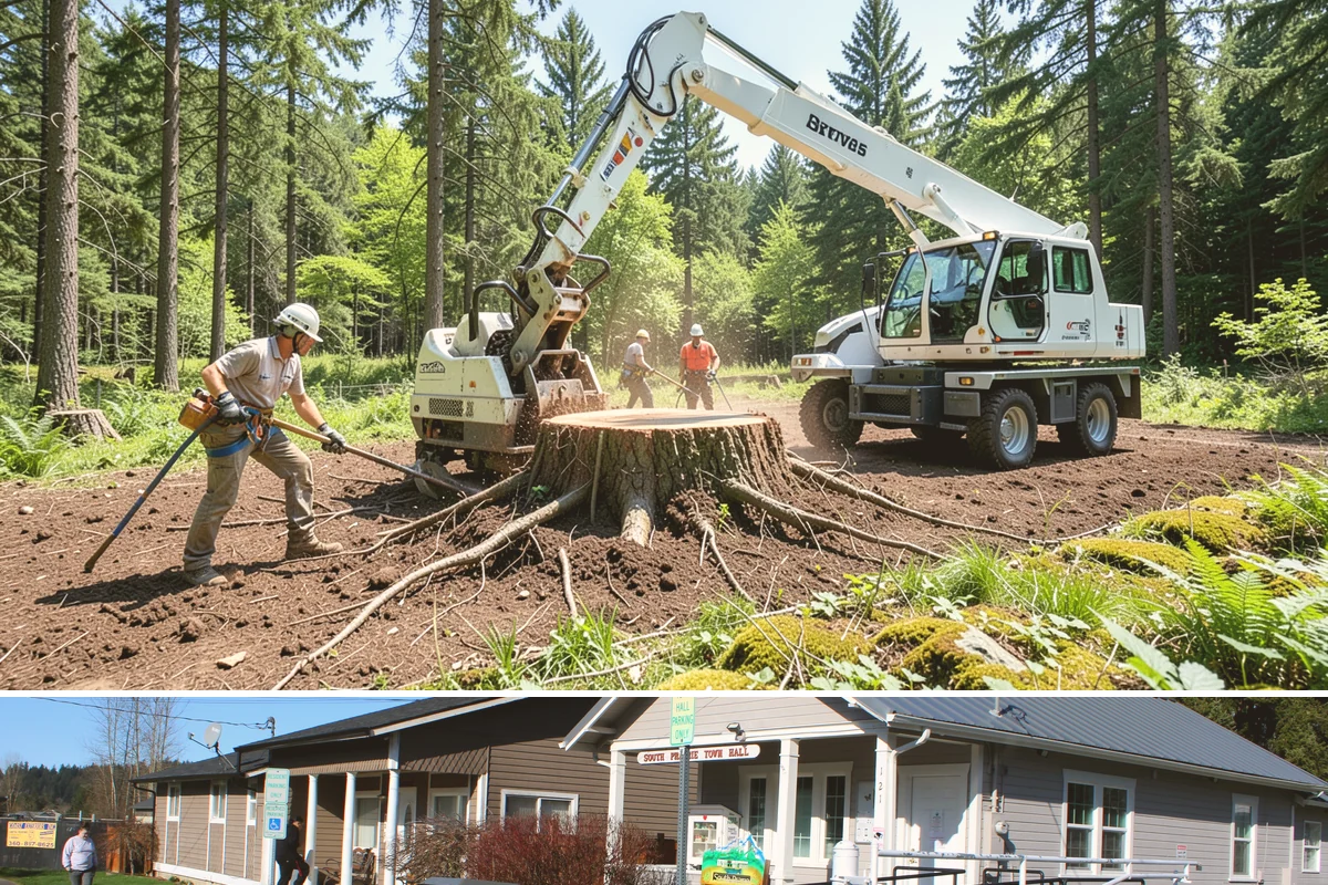 Tree dismantling / sectional removal in South Prairie, Pierce County, WA - Work can proceed year-round in the Puget Sound climate but may require extra safety precautions for hidden decay during wet...