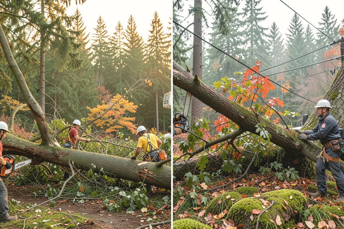 Tree dismantling / sectional removal in Steilacoom, Pierce County, WA - On-site assessment and hazard evaluation