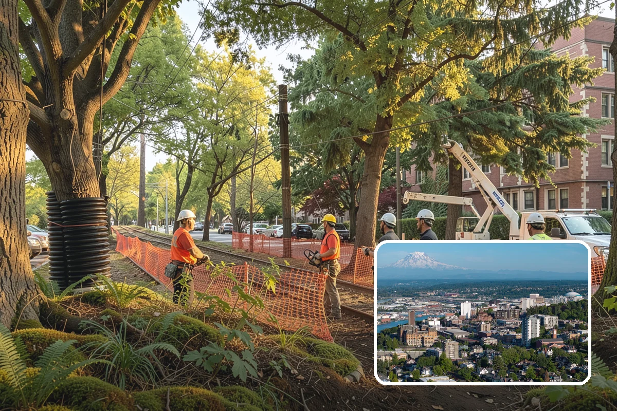 Tree dismantling / sectional removal in Tacoma, Pierce County, WA - Removes safety hazards and reduces liability