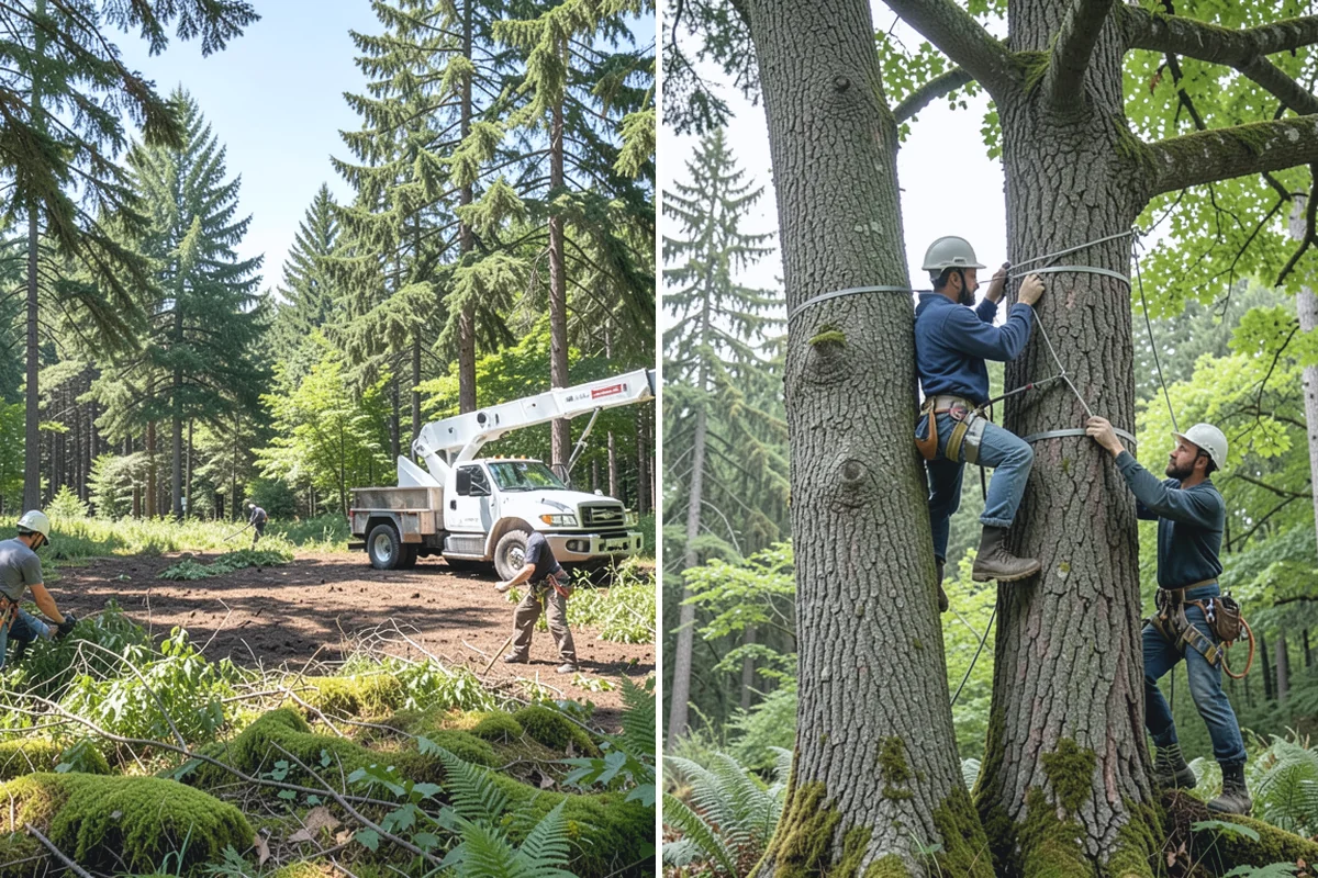 Tree dismantling / sectional removal in Wilkeson, Pierce County, WA - On-site assessment and hazard evaluation