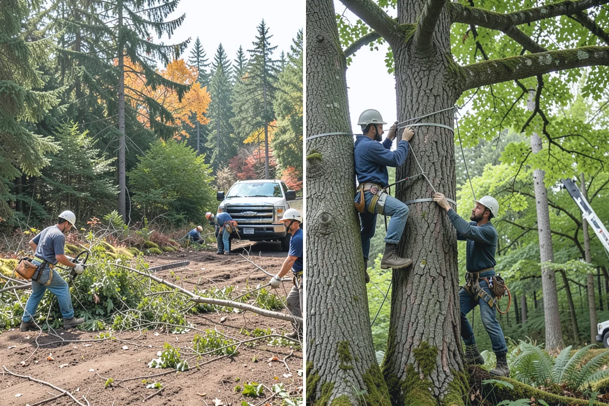 Tree dismantling / sectional removal in Woodinville, King County, WA - On-site assessment and hazard evaluation