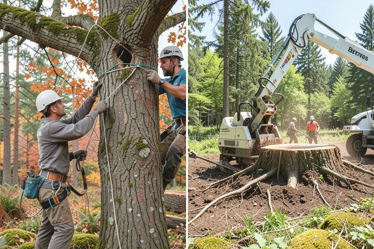 Tree dismantling / sectional removal in Yarrow Point, King County, WA - On-site assessment and hazard evaluation