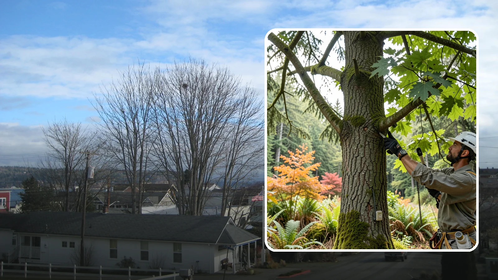 Tree health inspection in Langley, Island County, WA - A professional evaluation of a tree's overall condition.