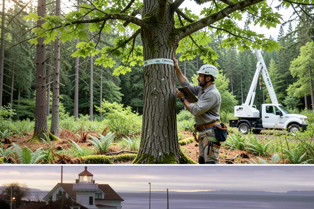 Tree health inspection in Mukilteo, Snohomish County, WA - This inspection can be performed year-round in the Puget Sound climate but may require air excavation tools during wet seasons to...