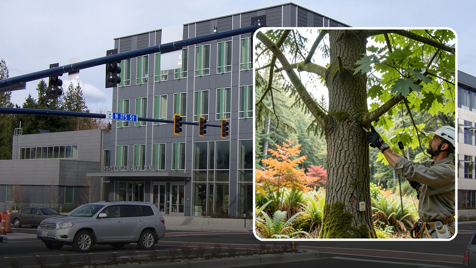 Tree health inspection in Shoreline, King County, WA - A professional evaluation of a tree's overall condition.