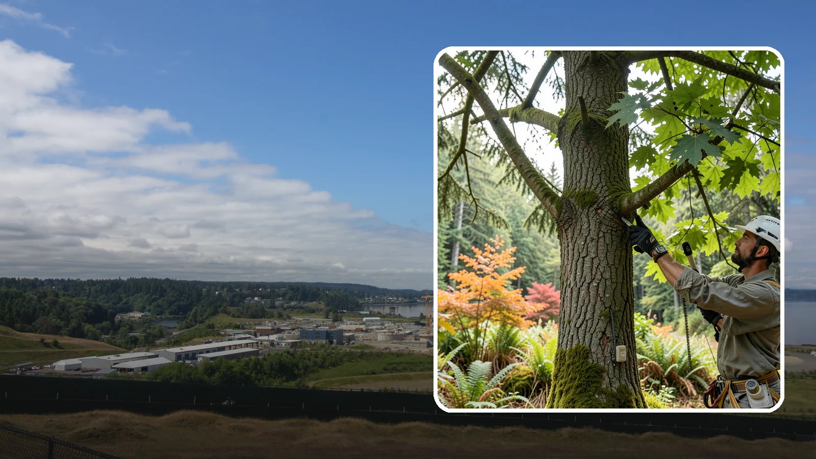 Tree health inspection in University Place, Pierce County, WA - A professional evaluation of a tree's overall condition.