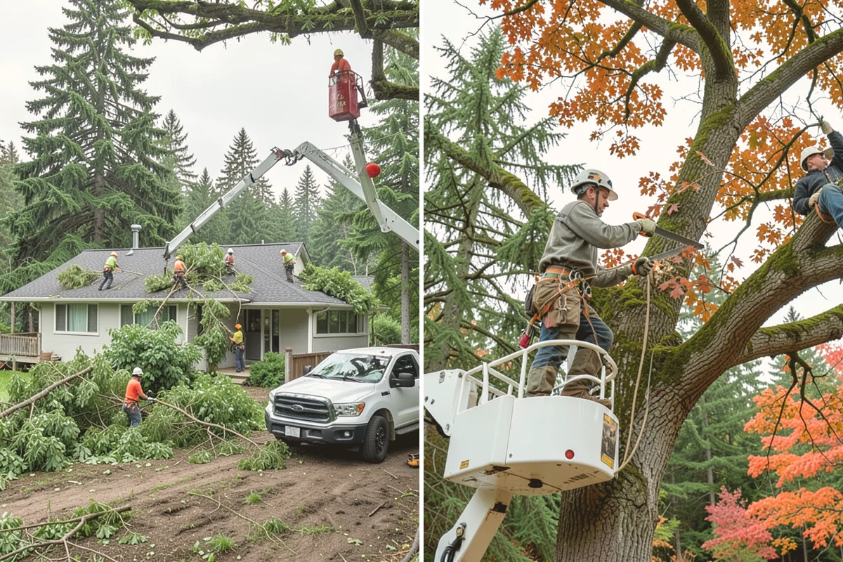 Tree inventory and tagging in Algona, King County, WA - Inspect the tree and its site