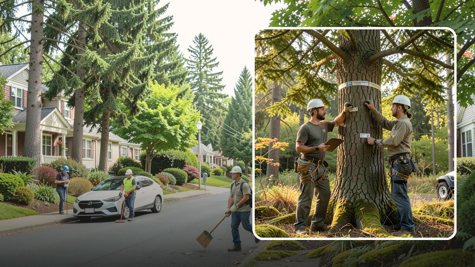 Tree inventory and tagging in Beaux Arts Village, King County, WA - The cataloguing and tagging of trees on a property.