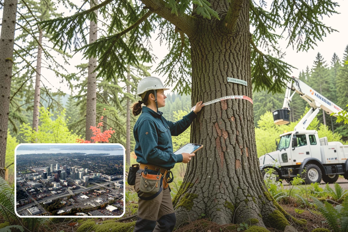 Tree inventory and tagging in Bellevue, King County, WA - Supports long-term tree health and stability