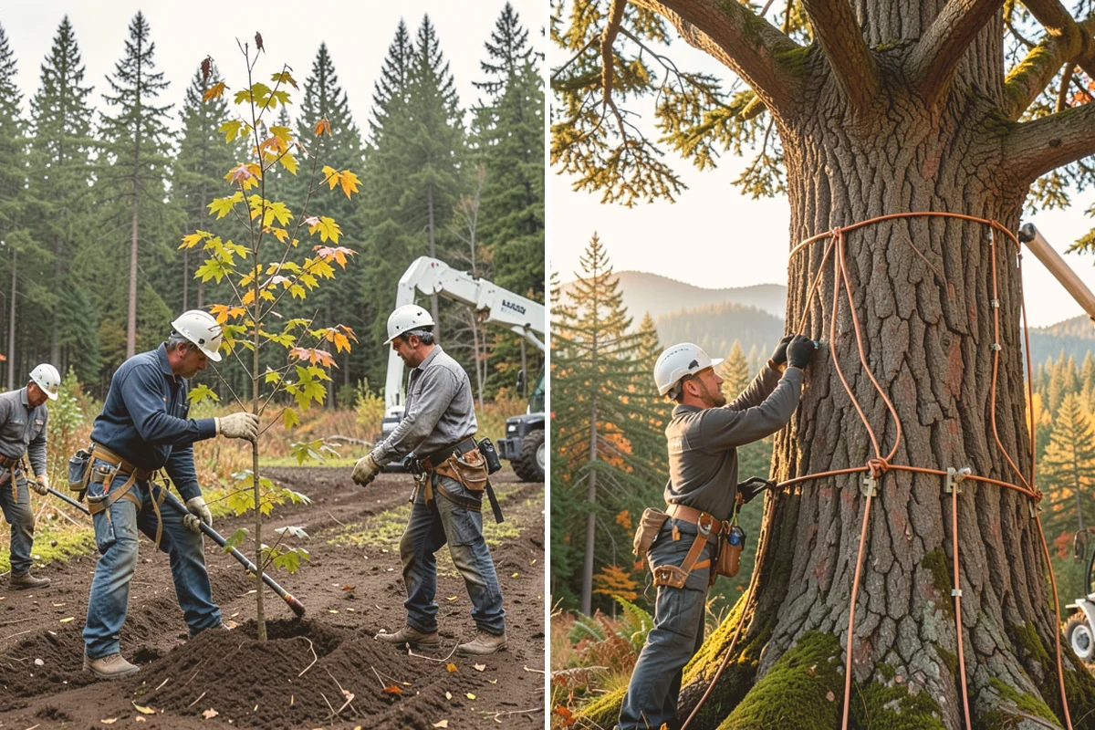 Tree inventory and tagging in Bothell, King County, WA - Inspect the tree and its site