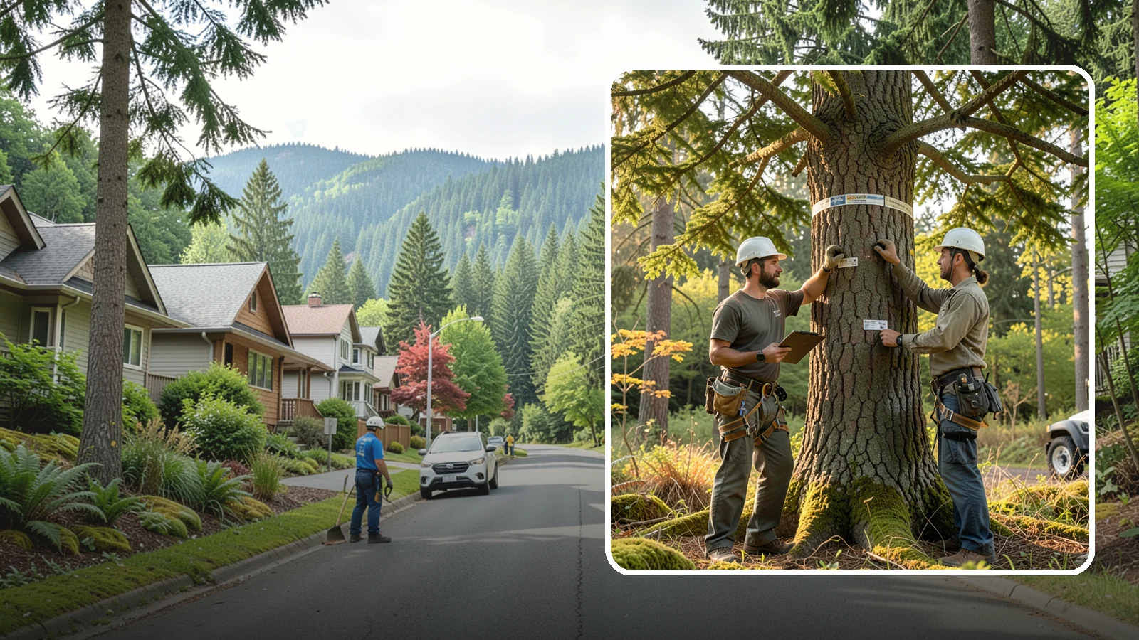 Tree inventory and tagging in Darrington, Snohomish County, WA - The cataloguing and tagging of trees on a property.