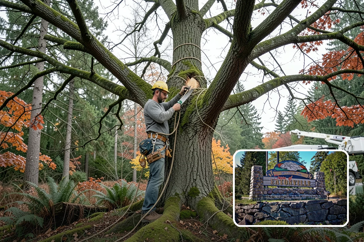 Tree inventory and tagging in Eatonville, Pierce County, WA - Supports long-term tree health and stability
