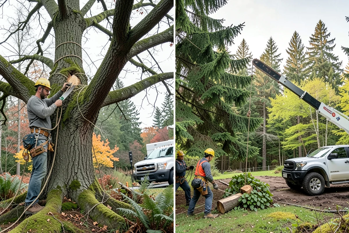 Tree inventory and tagging in Fircrest, Pierce County, WA - Inspect the tree and its site