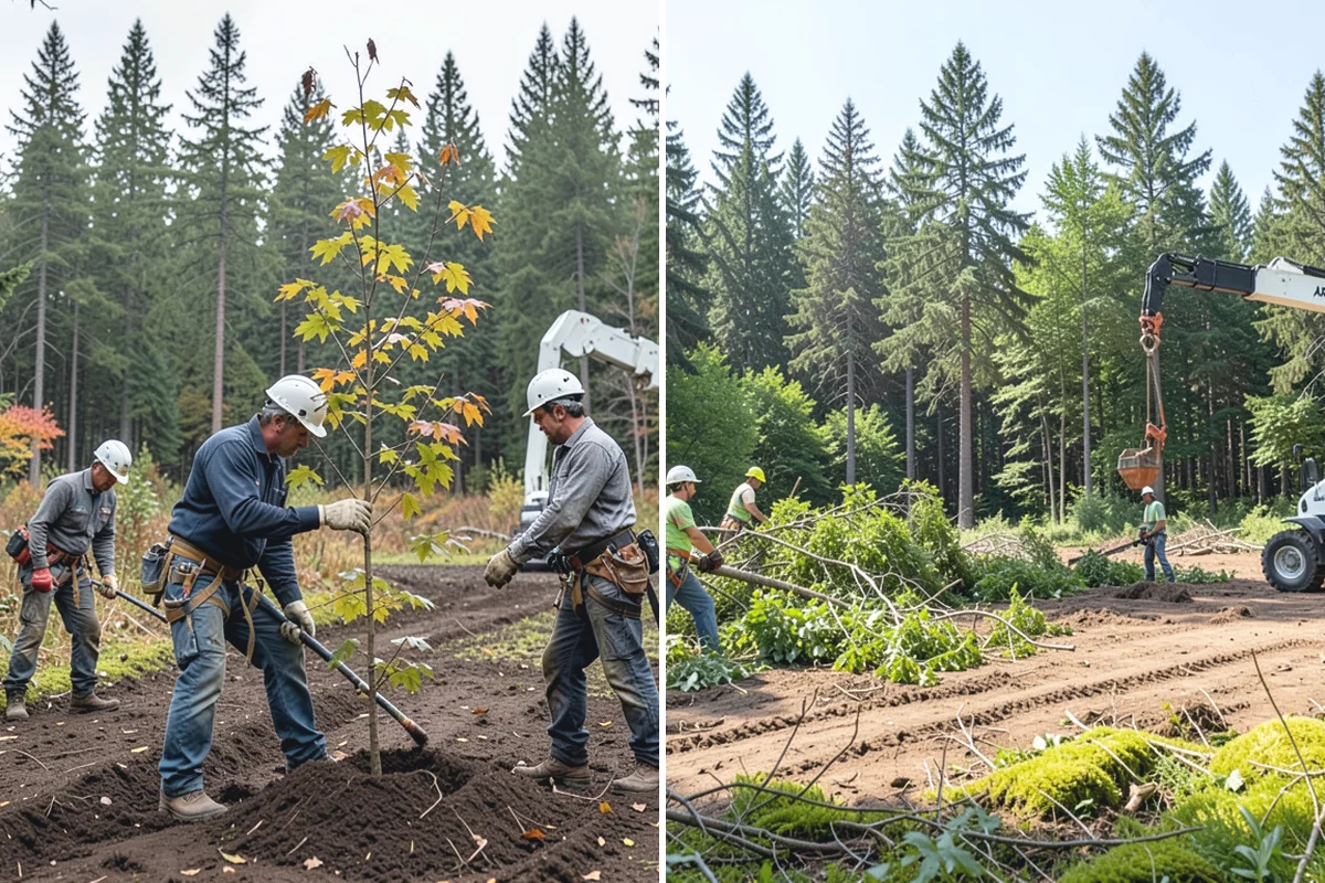 Tree inventory and tagging in Granite Falls, Snohomish County, WA - Inspect the tree and its site