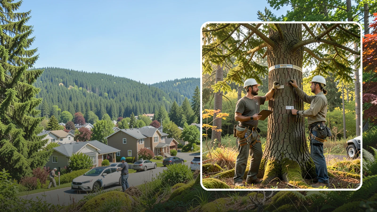 Tree inventory and tagging in Index, Snohomish County, WA - The cataloguing and tagging of trees on a property.