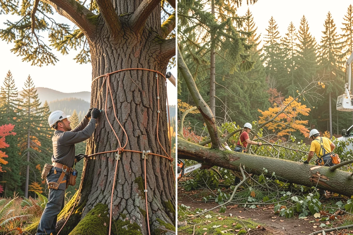 Tree inventory and tagging in Lake Stevens, Snohomish County, WA - Inspect the tree and its site