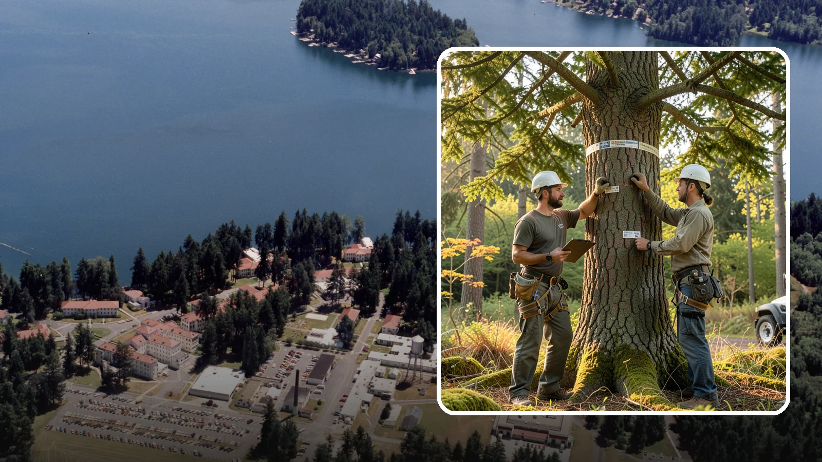 Tree inventory and tagging in Lakewood, Pierce County, WA - The cataloguing and tagging of trees on a property.