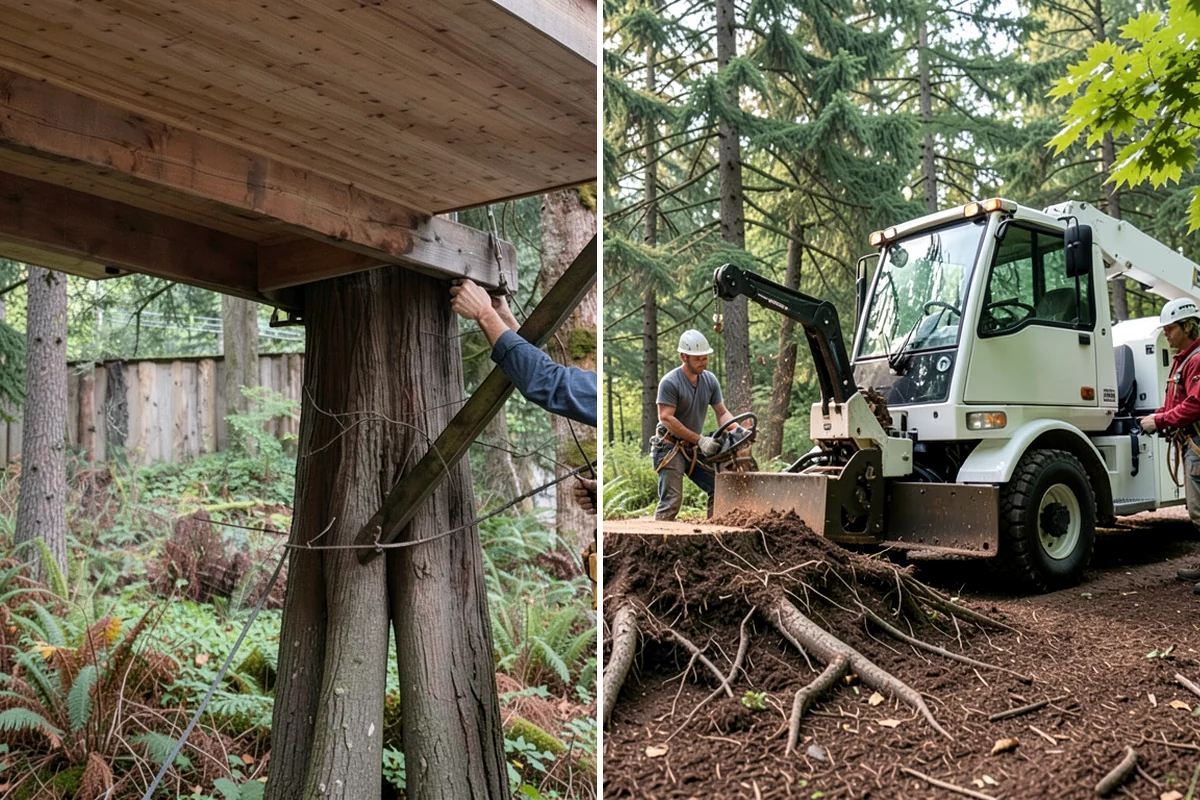 Tree inventory and tagging in Lyman, Skagit County, WA - Inspect the tree and its site