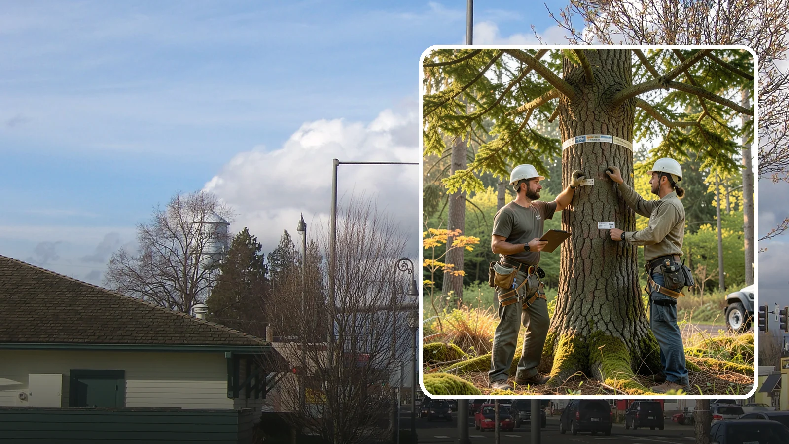 Tree inventory and tagging in Marysville, Snohomish County, WA - The cataloguing and tagging of trees on a property.