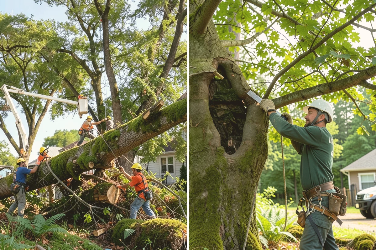 Tree inventory and tagging in Milton, King County, WA - Inspect the tree and its site