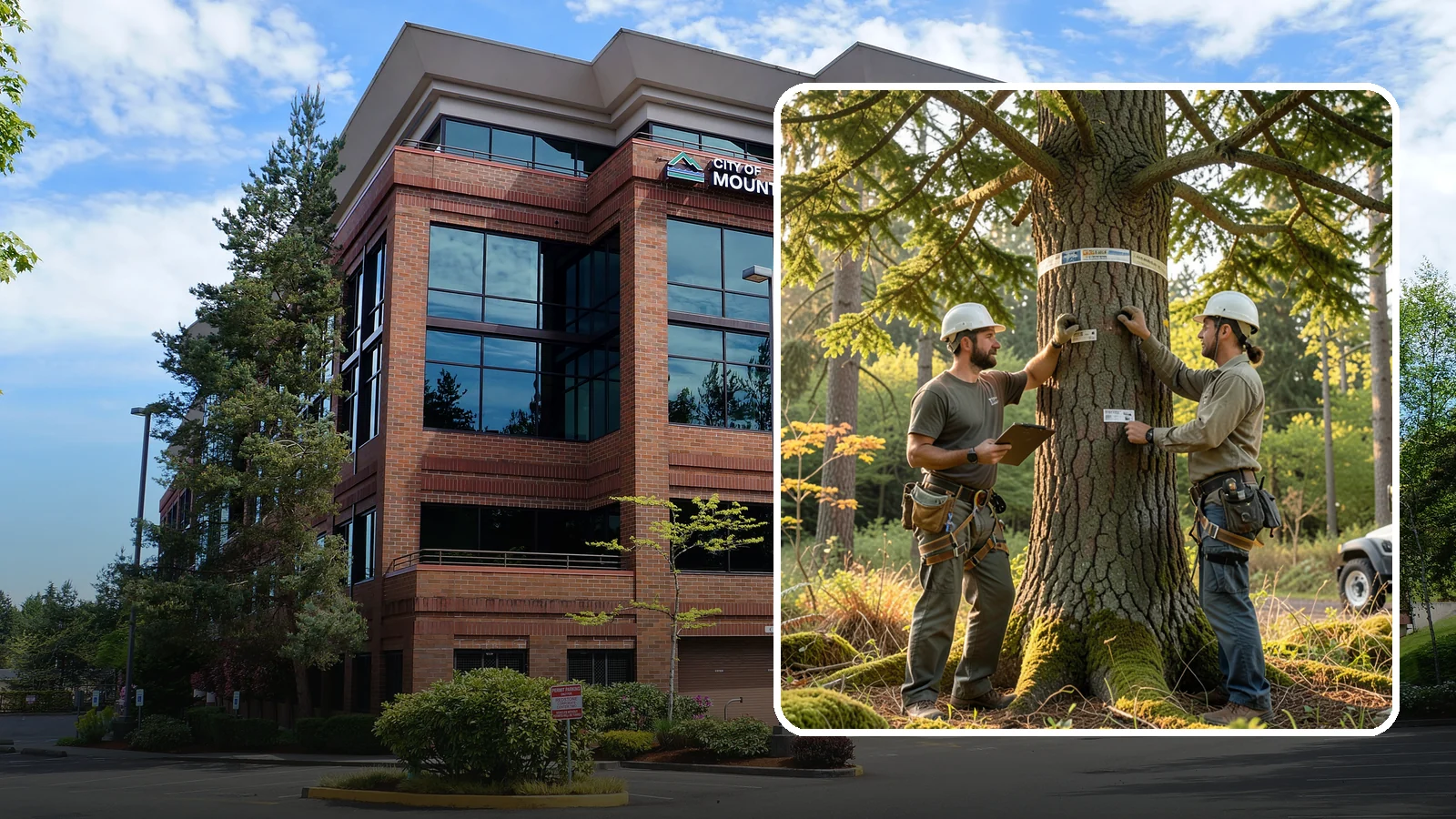 Tree inventory and tagging in Mountlake Terrace, Snohomish County, WA - The cataloguing and tagging of trees on a property.