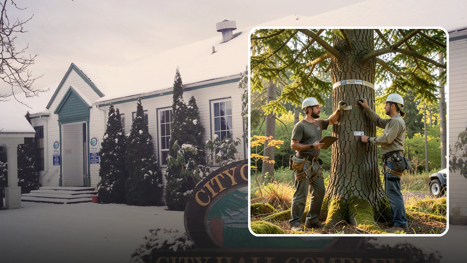 Tree inventory and tagging in Pacific, King County, WA - The cataloguing and tagging of trees on a property.