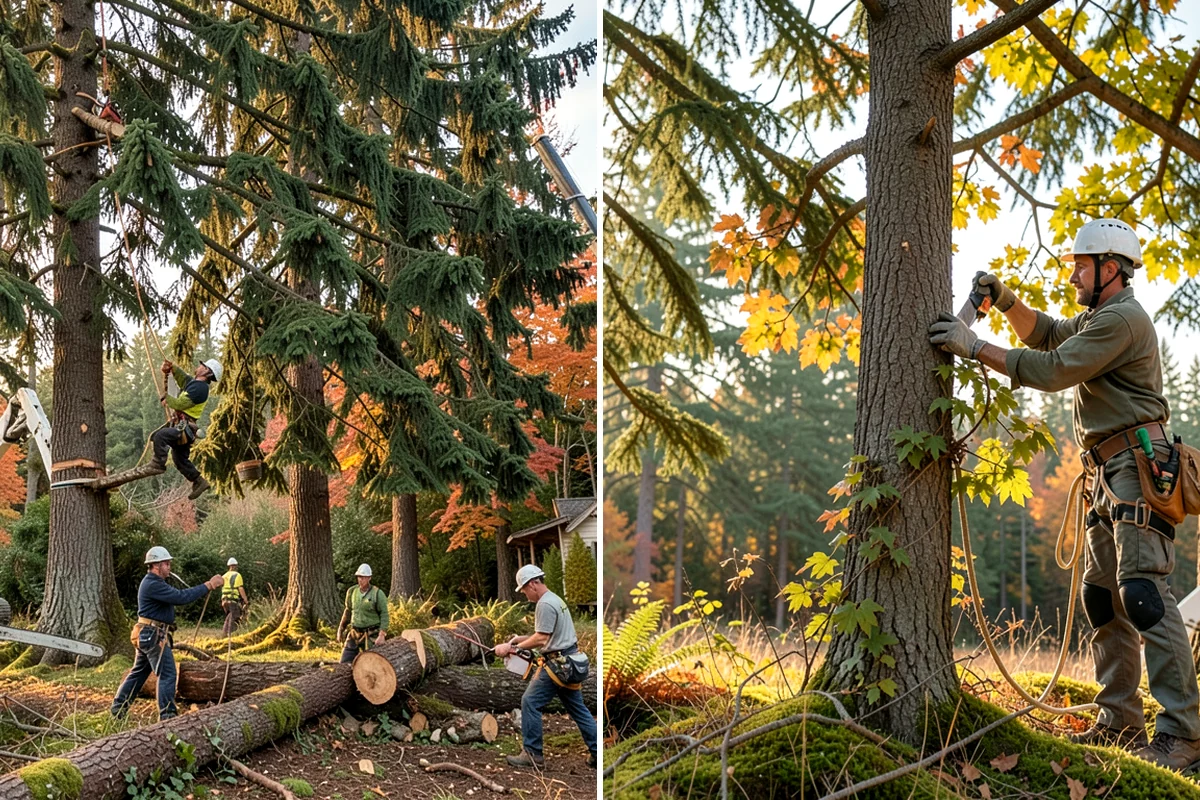 Tree inventory and tagging in Pacific, King County, WA - Inspect the tree and its site