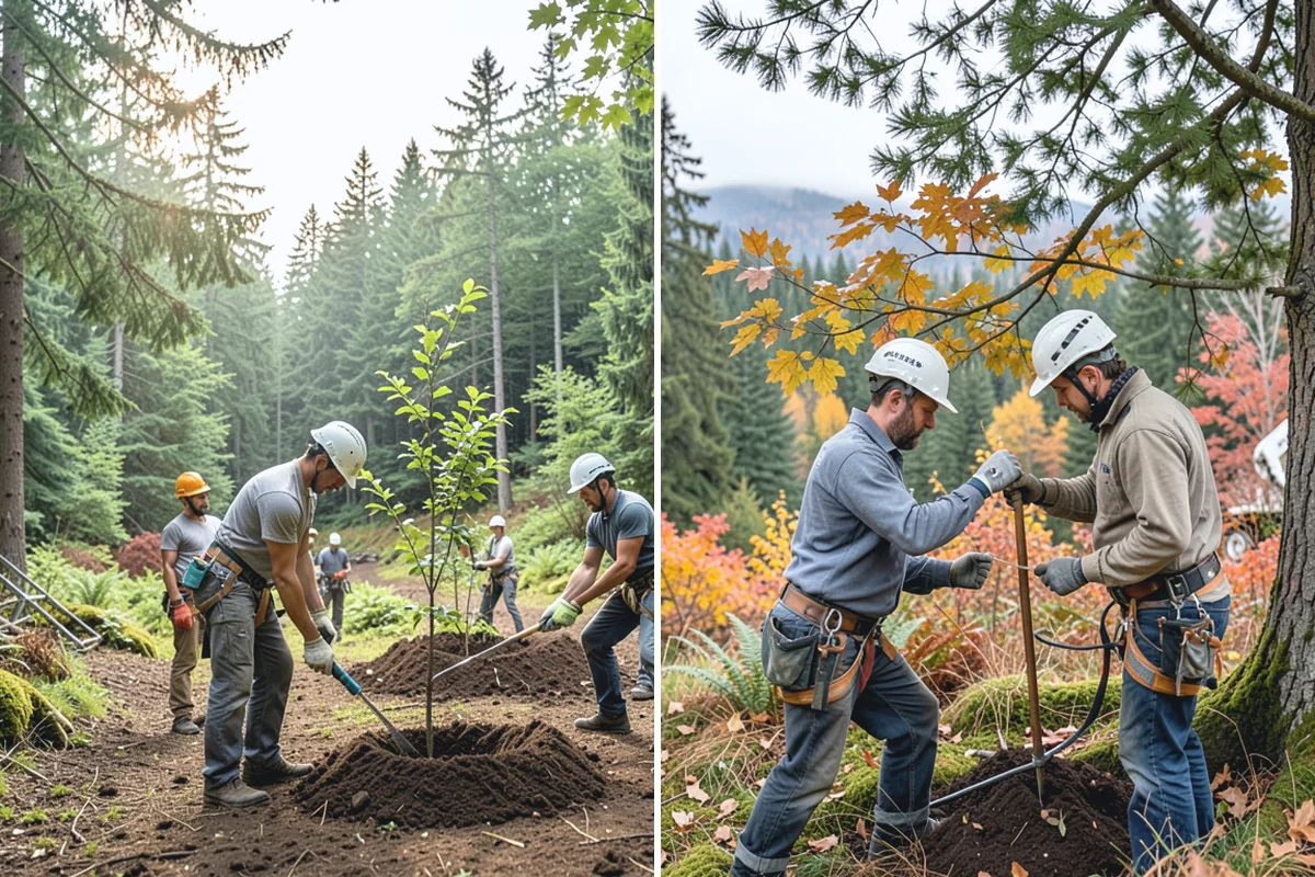 Tree inventory and tagging in Redmond, King County, WA - Inspect the tree and its site