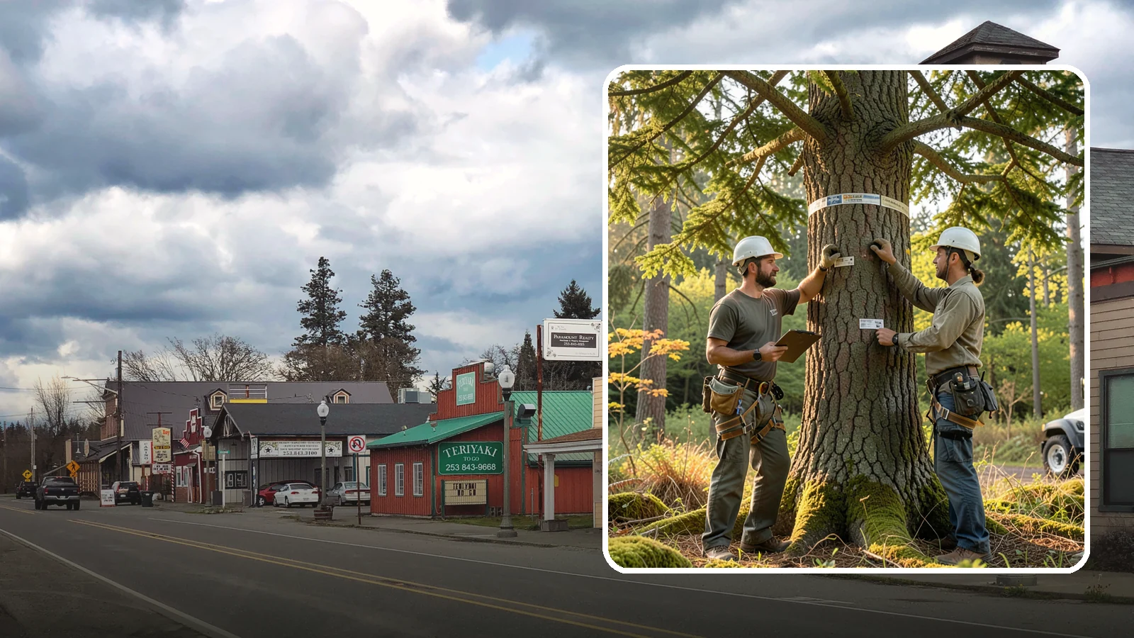 Tree inventory and tagging in Roy, Pierce County, WA - The cataloguing and tagging of trees on a property.