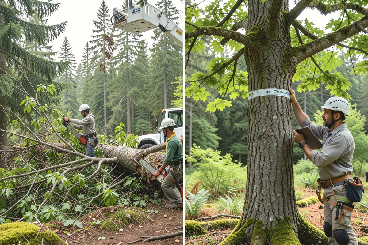 Tree inventory and tagging in Ruston, Pierce County, WA - Inspect the tree and its site