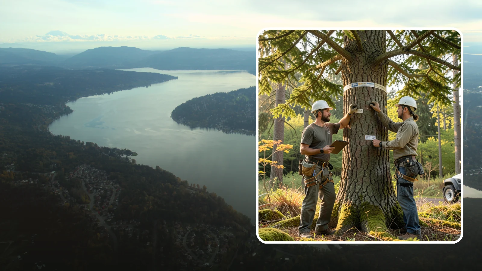 Tree inventory and tagging in Sammamish, King County, WA - The cataloguing and tagging of trees on a property.