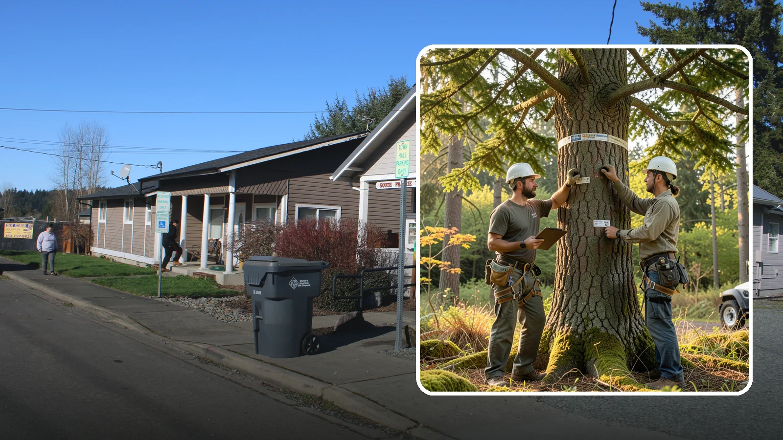 Tree inventory and tagging in South Prairie, Pierce County, WA - The cataloguing and tagging of trees on a property.