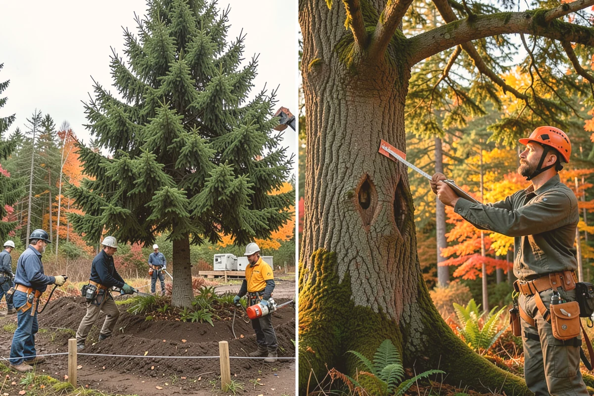 Tree inventory and tagging in Stanwood, Snohomish County, WA - Inspect the tree and its site