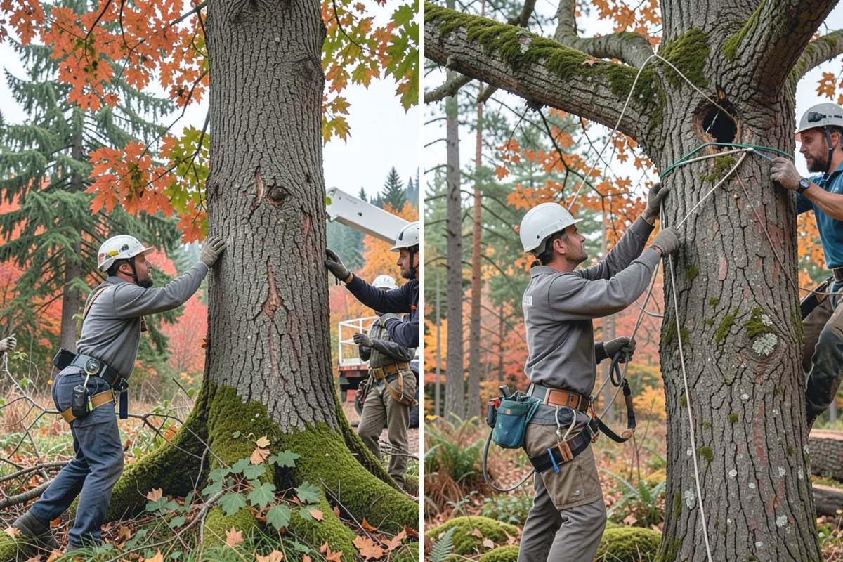 Tree inventory and tagging in Sumner, Pierce County, WA - Inspect the tree and its site